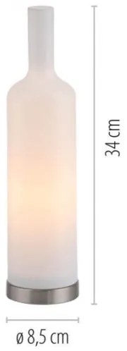 JUST LIGHT. 14006-16 - Lampada da tavolo BOTTLE 1xE14/25W/230V bianca