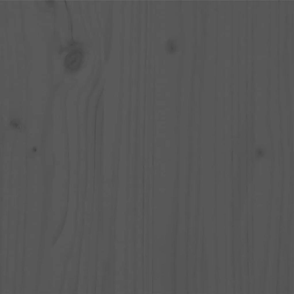 Giroletto grigio in legno massello 135x190 cm 4ft6 double