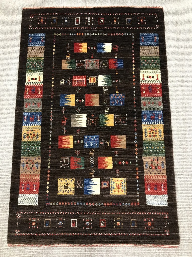Loribaft Tappeto persiano 80x130 Marrone (Iran) Annodato A Mano