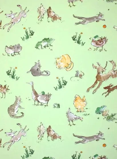 Osborne & Little Carta da parati Quentins Menagerie - Green