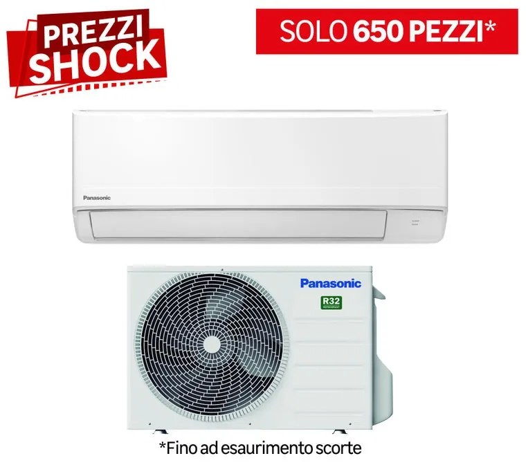 Condizionatore a muro monosplit PANASONIC BZ  2.5KW kw 2.5 9000 BTU classe raffreddamento A++ classe riscaldamento A+