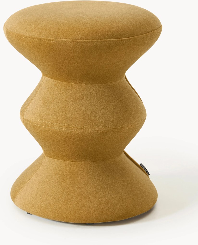 Pouf rotondo imbottito Zig Zag