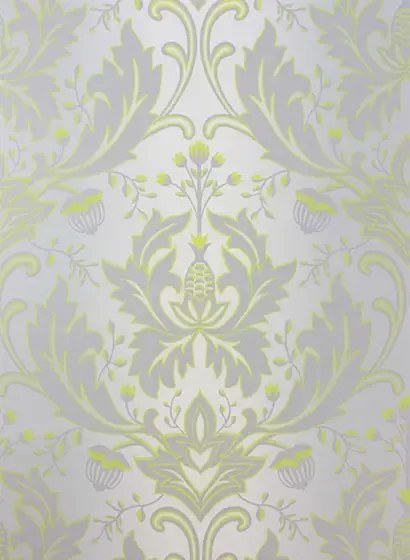 Matthew Williamson Carta da parati Viceroy - Lime/ Grey