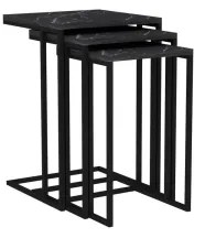 SET 3x Tavolino nero