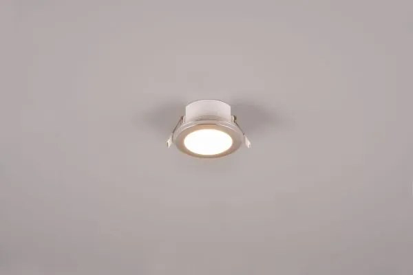 Faretto argus led rotondo con bordo cromato 653610106