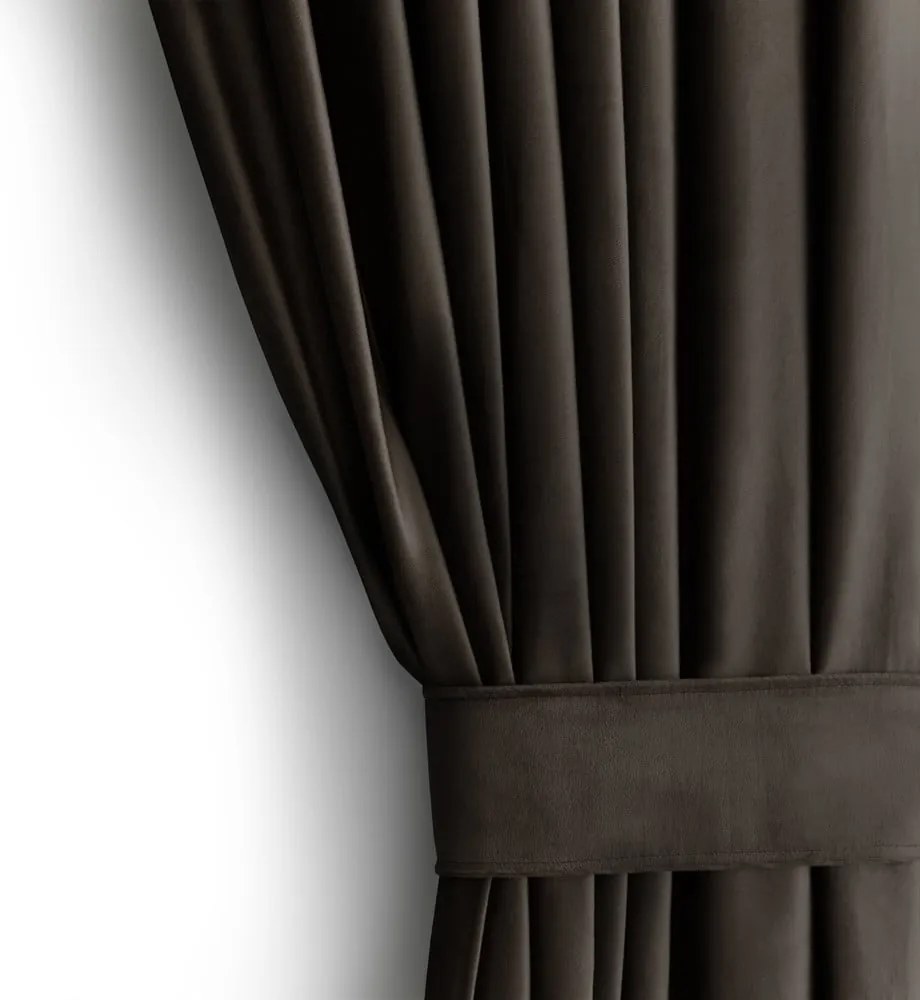 Tenda parzialmente oscurante marrone in velluto 140x270 cm – Restilo