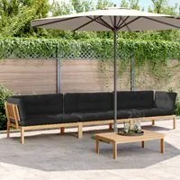 Set Divani Pallet Giardino 4pz Cuscini Legno Massello Acacia 3209370