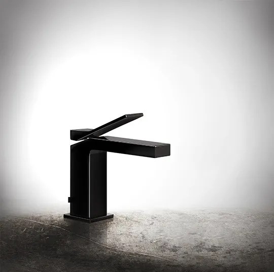 Miscelatore Monocomando Lavabo con piletta black metal PVD 706 Rettangolo K 53001 Gessi