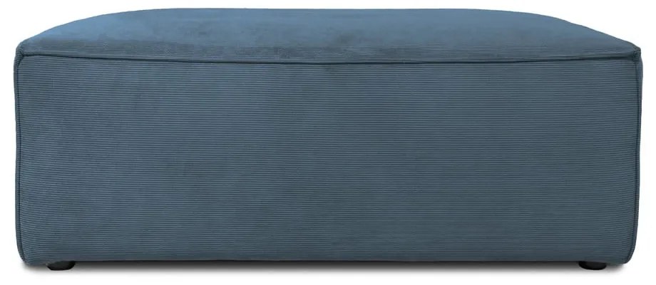 Poggiapiedi blu con rivestimento in velluto a coste Sting – Scandic