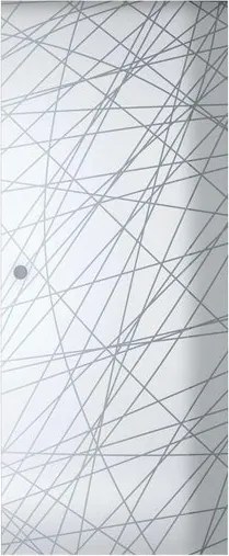 Porta scorrevole reversibile Balance in alluminio trasparente, L 96 x H 215 cm, con binario Meli