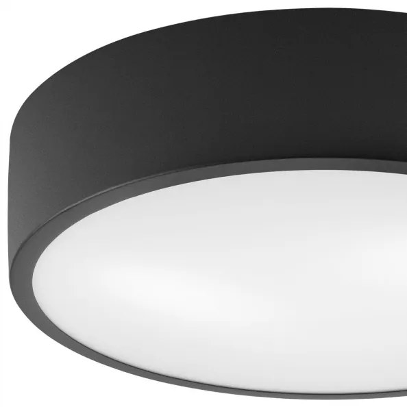 Plafoniera DANTE 1xE27/60W/230V diametro 26 cm nero