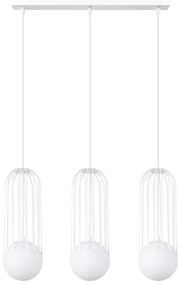 Sollux SL.1333 - Lampadario a sospensione con filo BRINA 3xG9/8W/230V bianco