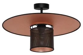 Duolla - Lampadario a plafone TOKYO SHINY 1xE27/15W/230V diametro 50 cm nero/rame