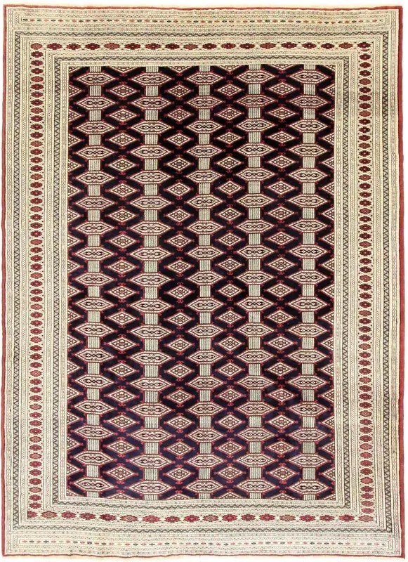 Turkmen Tappeto persiano 290x210 Blu (Iran) Annodato A Mano