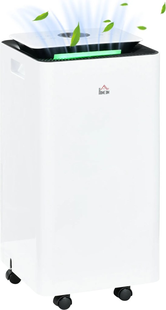Deumidificatore Portatile da 10L 5 Modalità e Timer 25x25x50,5 cm Bianco...