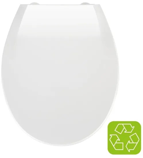 WENKO 21901100-WC Sedile per WC KOS 44x37 cm bianco/argento