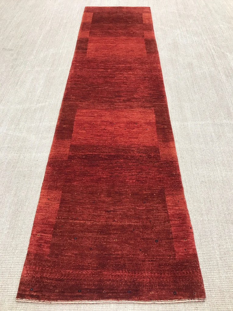 Loribaft Tappeto 310x80 Rosso (Iran) Annodato A Mano
