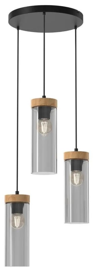 Lampadario a sospensione con filo ELICA 3xE27/60W/230V