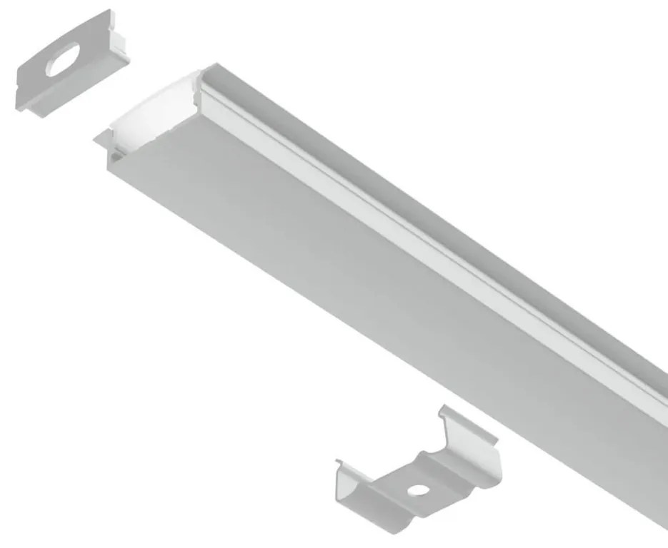 Profilo Incasso per Doppia Striscia LED 1m e 2m - BIANCO Variante Lunghezza Profilo 1 metro