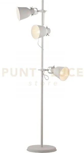 Piantana legend bianca e nickel 3 luci attacco e27 50x166cm