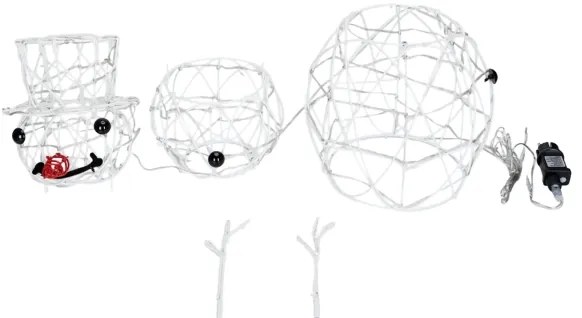 Aigostar-LED Decorazione natalizia da esterno LED/3,6W/31/230V 2700K 60cm IP44 pupazzo di neve