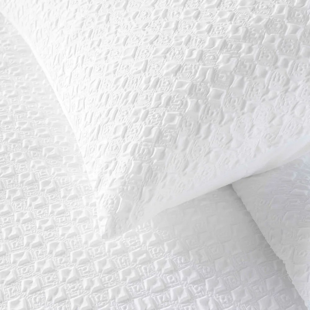 Set copripiumino e federa bianco in microfibra per letto singolo 140x200 cm Litea – douceur d'intérieur