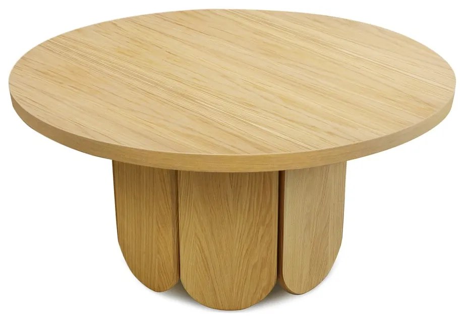 Tavolino rotondo con piano in rovere naturale 78x78 cm Soft - Woodman