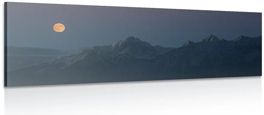Quadro su tela – Luna piena sopra le montagne