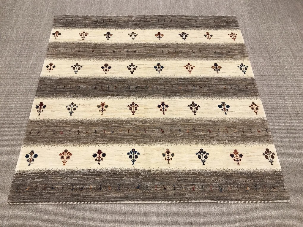 Loribaft Tappeto 200x200 Beige (Iran) Annodato A Mano
