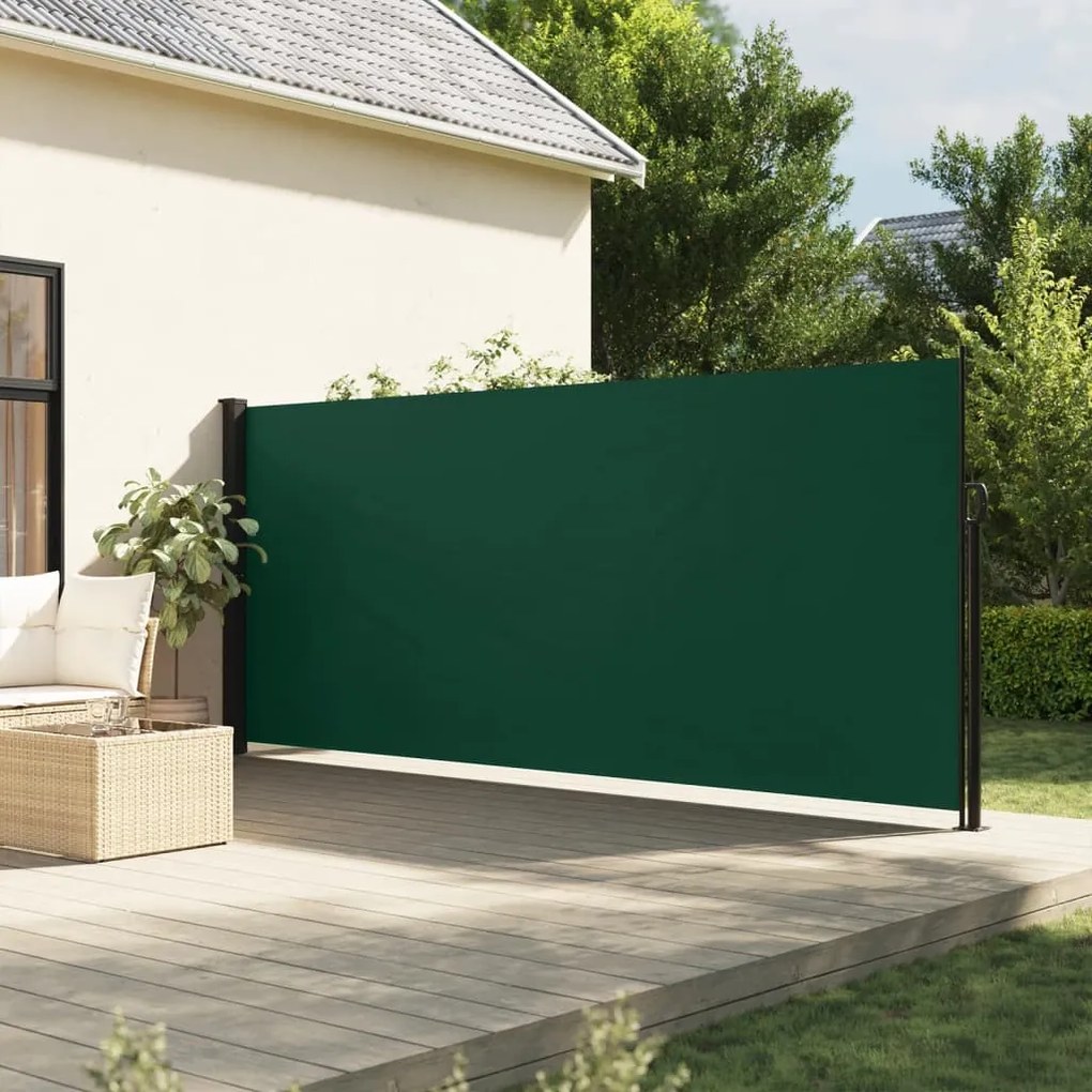 Tenda Da Sole Laterale Retrattile Verde Scuro 160x300 Cm /