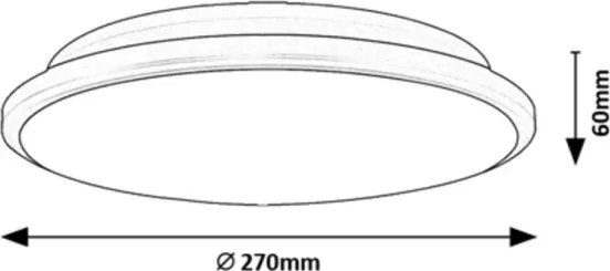 Rabalux 71126 - Plafoniera LED ENGON 18W 230V 3000K nero 27 cm