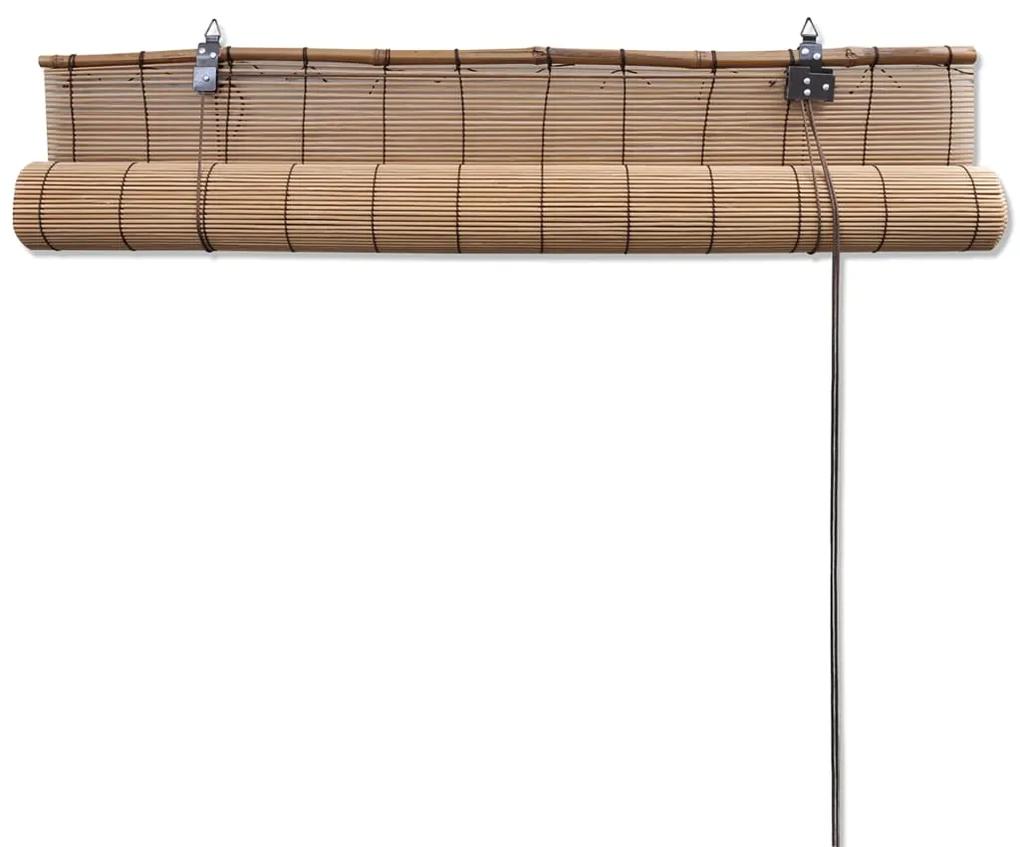 Tende a Rullo in Bambù Marrone 140x160 cm