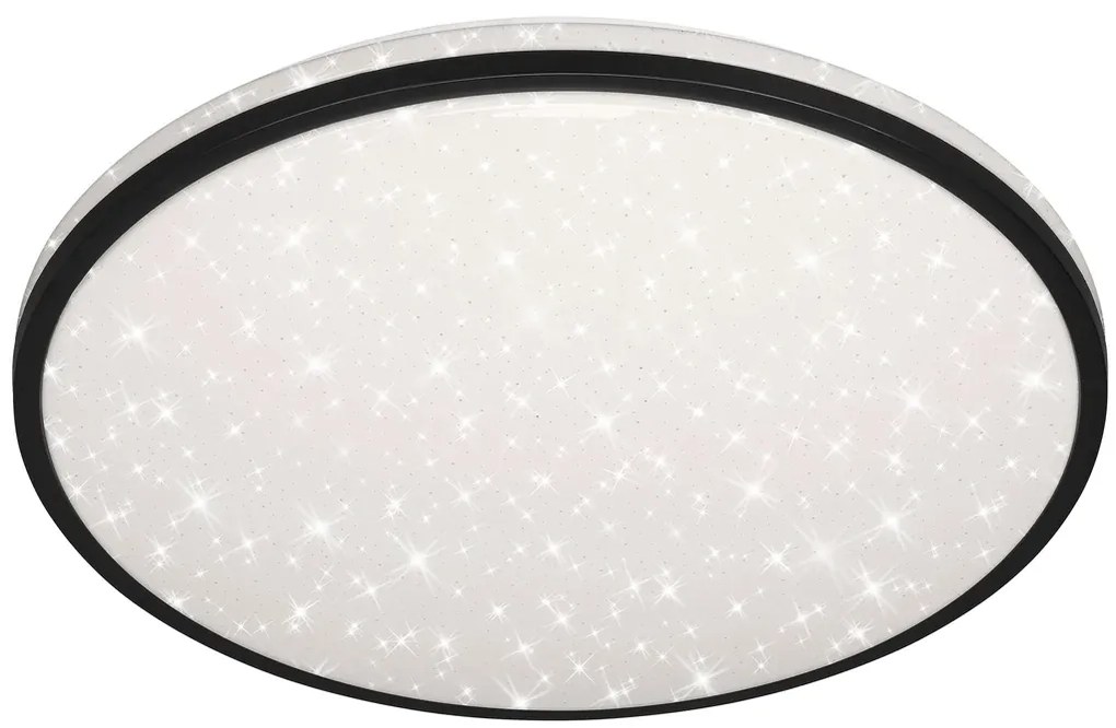 Plafoniera LED Skizo Ø 49.2 cm nero IP20 cct da bianco caldo a bianco freddo con regolazione di temperatura, 4400 lumen