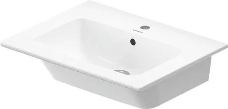 Lavabo 63x49 da incasso su mobile o per colonna in ceramica Bianco Me By Starck 2336630060 Duravit