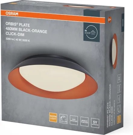 Osram - Plafoniera LED dimmerabile ORBIS PLATE LED/45W/230V Ø48cm arancione/nero