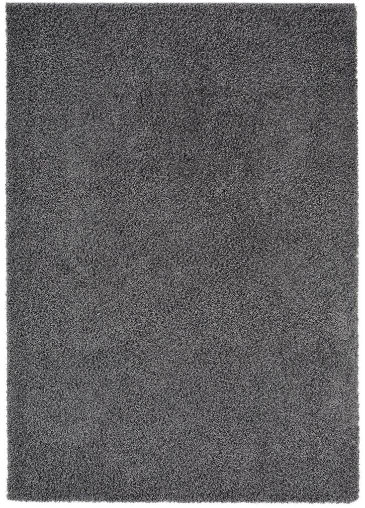 benuta Tappeto a pelo lungo Swirls Grigio scuro 133x190 cm - Tappeto design moderno soggiorno
