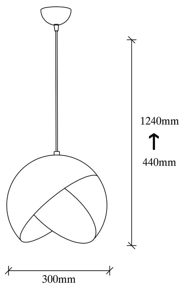 Lampadario nero/color bronzo con paralume in metallo ø 30 cm Pacman – Opviq lights