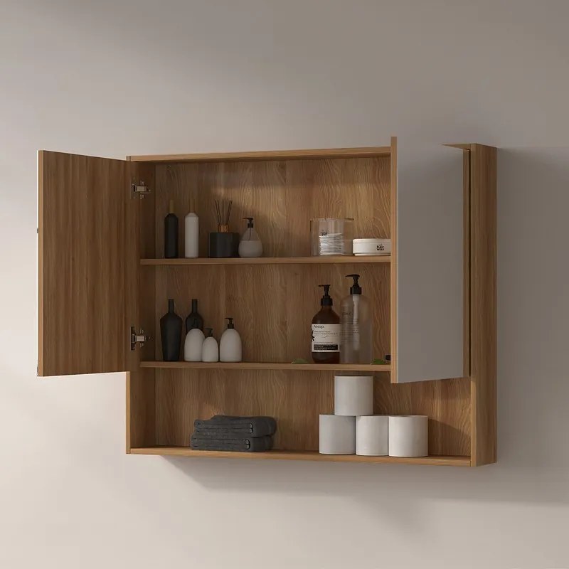 Specchio bagno contenitore 100 cm stile scandinavo | KAM-NORTH-100 - KAMALU
