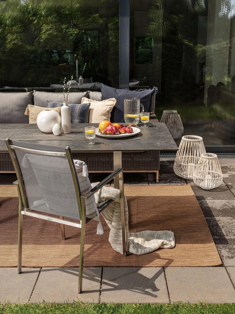 benuta Nest Tappeto per interno ed esterno Metro Marrone 200x290 cm - Tappeto outdoor per balcone, terrazzo e giardino