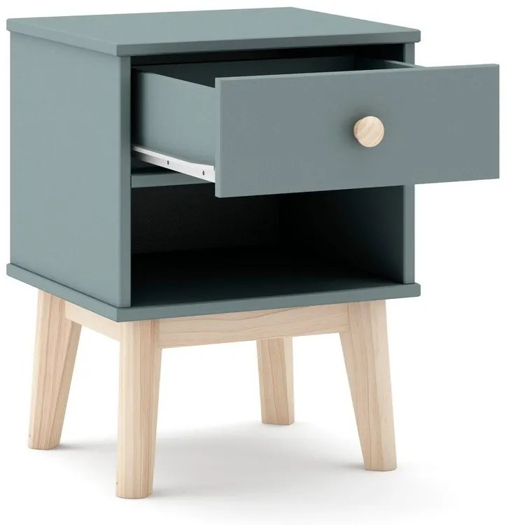 Comodino per bambini verde polveroso Esteban – Marckeric