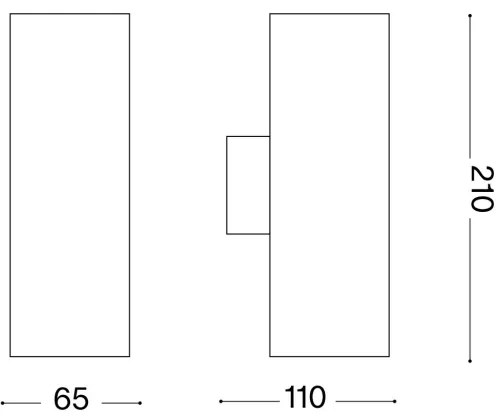 Ideal Lux - Applique da esterno GUN 2xGU10/35W/230V IP44 antracite