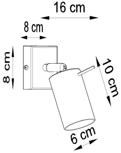 Sollux SL.0727 - Faretto da parete RING 1xGU10/10W/230V