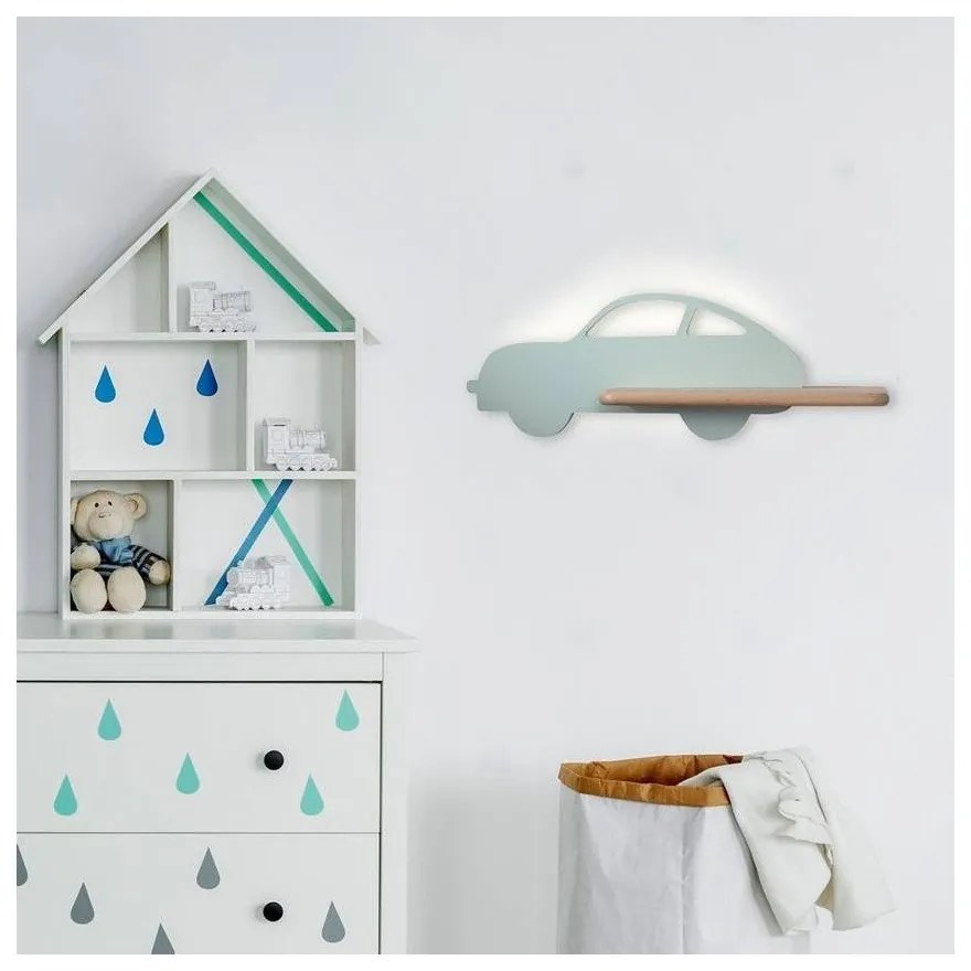 Lampada per bambini color menta Car - Candellux Lighting