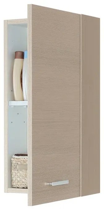 Pensile bagno sospeso 35 cm larice con ripiano regolabile Desya