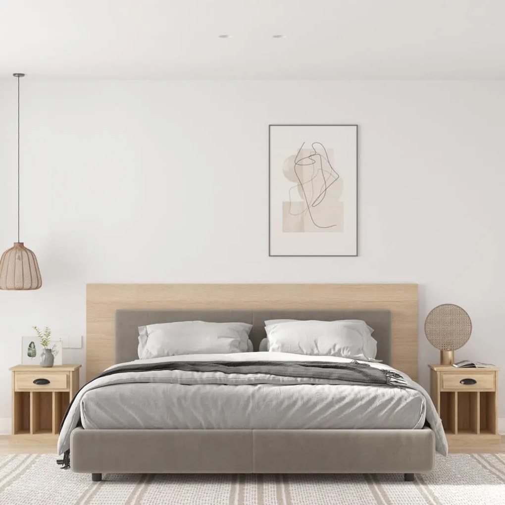 Comodini 2 Pz Rovere Sonoma 43x36x50 Cm /