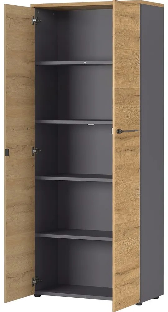 Armadio naturale antracite in rovere 80x197 cm Agenda - Germania