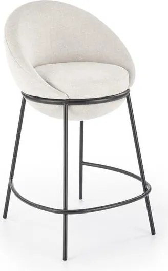 Sgabello da bar imbottito H-118 in beige