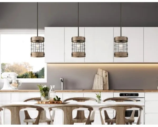 Westinghouse 61180 - Lampadario a sospensione con filo LANGSTON 1xE27/60W/230V pino