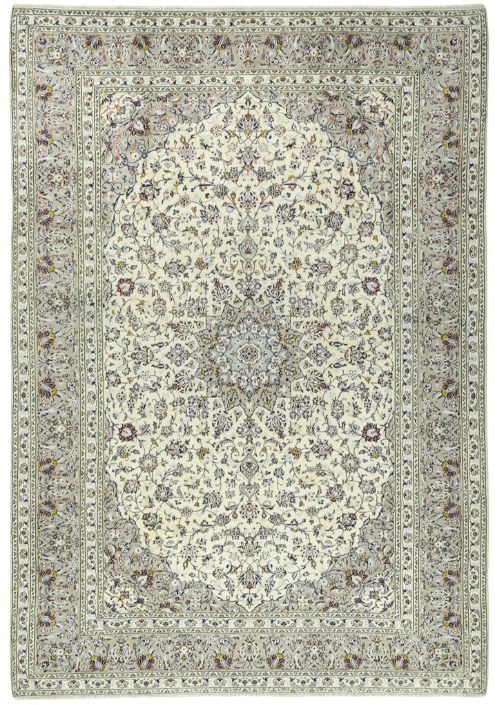 Kashan Tappeto persiano 360 x 250 Beige (Iran) Annodato A Mano
