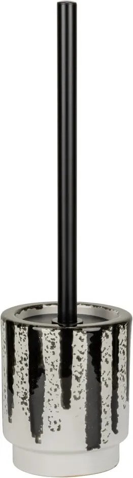 Scopino WC bianco e nero in ceramica Subiza – Wenko